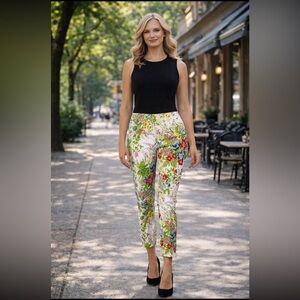 Vintage Joseph Ribkoff Floral Print  Pants size 4.